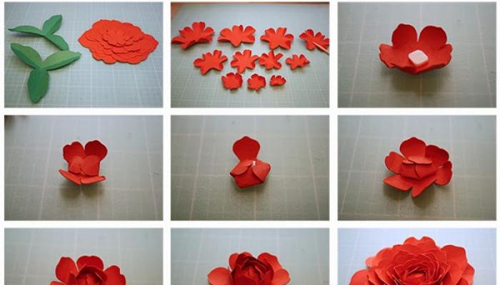 Как делать цветы из бумаги своими руками