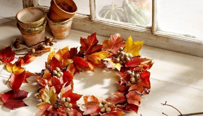 Осенние поделки и композиции из сухих листьев Поделка из листьев на бумаге для 1